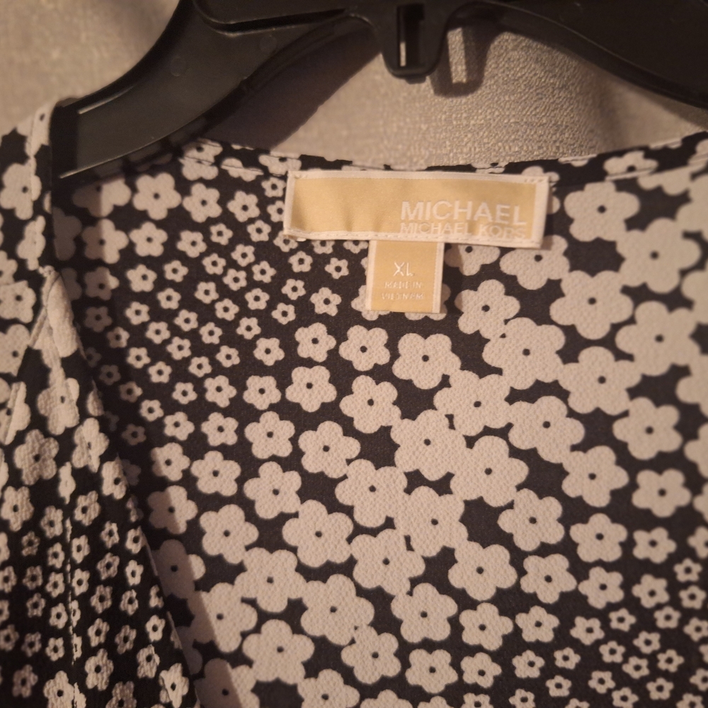 Michael Kors Black and White Floral Dress